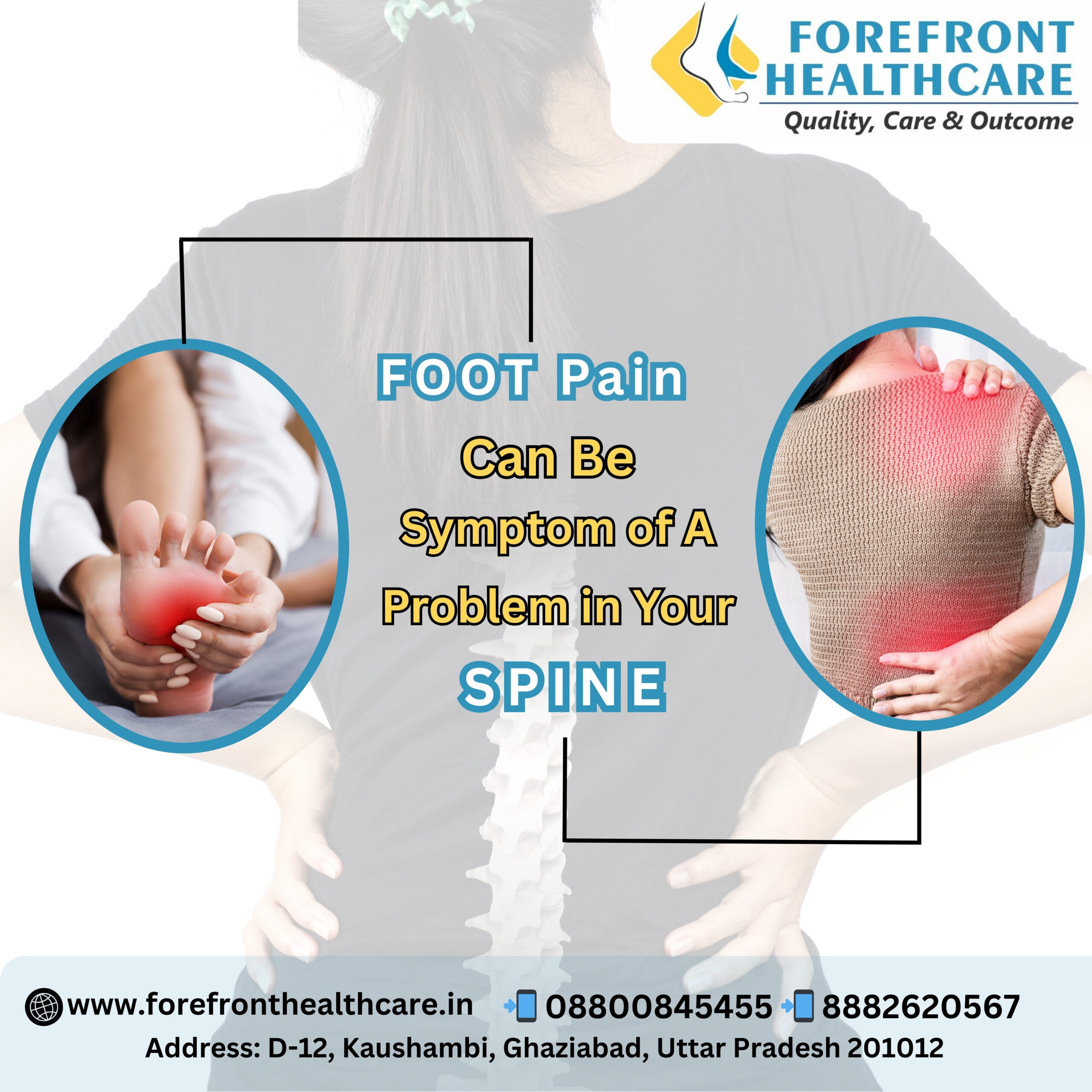 Foot pain can be symptom of a problem in your spine